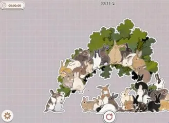 挤在一起的兔兔(兔兔拼图游戏) 挤在一起的兔兔(兔兔拼图游戏)